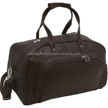leather suit duffle bag