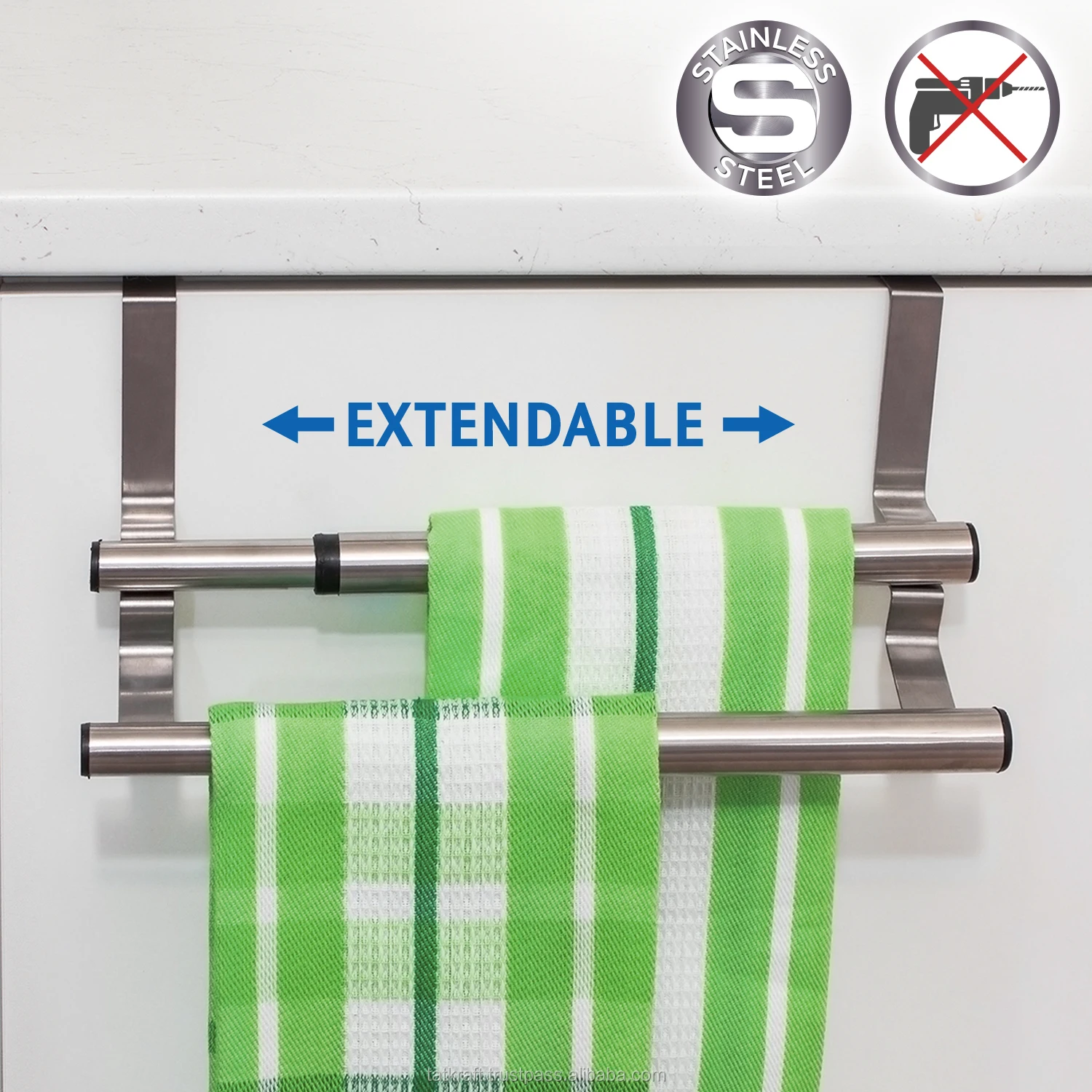 Tatkraft Double Extendable Over The Door Towel Rail Wholesale Buy