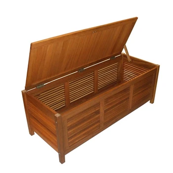 Garden Wood Cushion Storage Box Outdoor Wooden Bench With