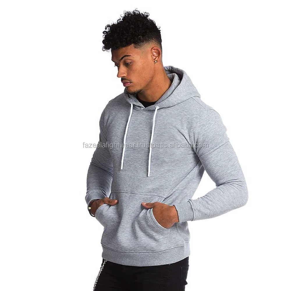 Custom Two Tone Hoodies Mens Panel Gym Pullover Hoodie Gym Wear