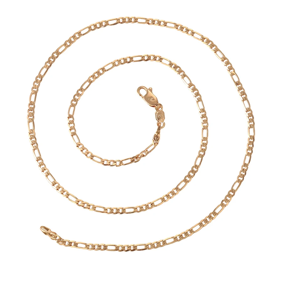 

44313 xuping GZ fashion jewelry market plain chain necklace in 18k plating providing free sample