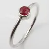925 sterling silver red ruby gemstone ring wholesale lightweight bezel set handmade engagement ring