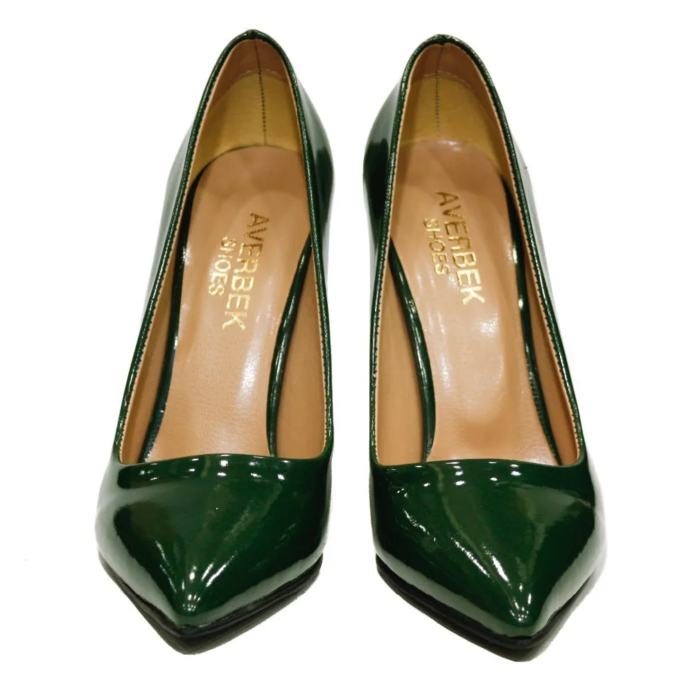 shiny green heels