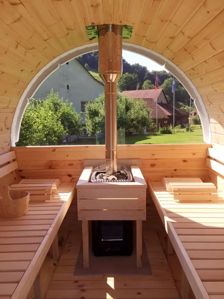 
2018 Design Prefab Portable Sauna Barrel Fass Sauna 
