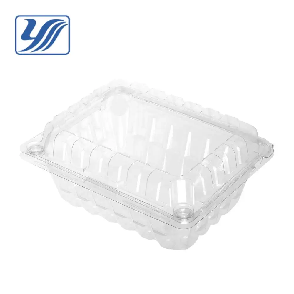 
Clear disposable plastic food container with lid 