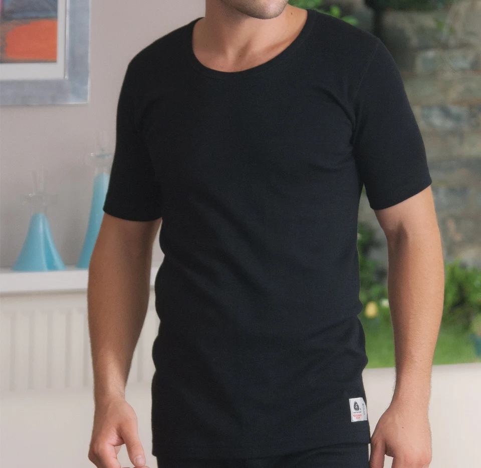 
THERMAL ALL WOOL SHORT SLEEVE VEST,UNDERWEAR 