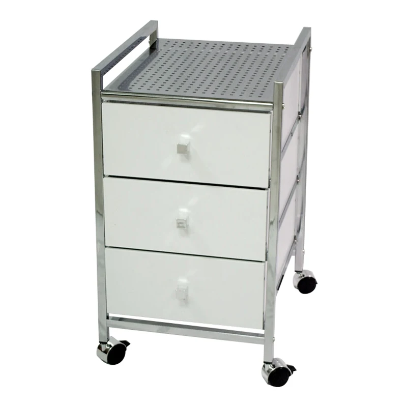 Three Tier Mdf Wood Bathroom Storage Cart With Drawers Buy 3 Tier
