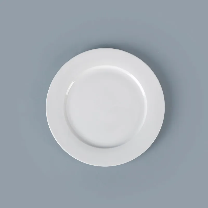 product-14 Inch White Dinner Plate, White Porcelain Crockery Hotel Porcelain Plates-Two Eight-img