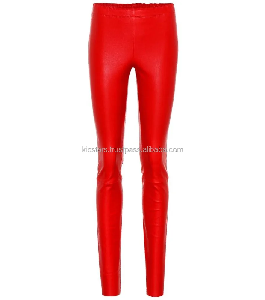 leather pants with elastic waist