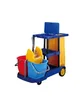 Multifunction hotel room service equipment plastic housekeeping service cleaning trolley janitor cart