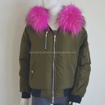 womens olive green jacket with fur hood