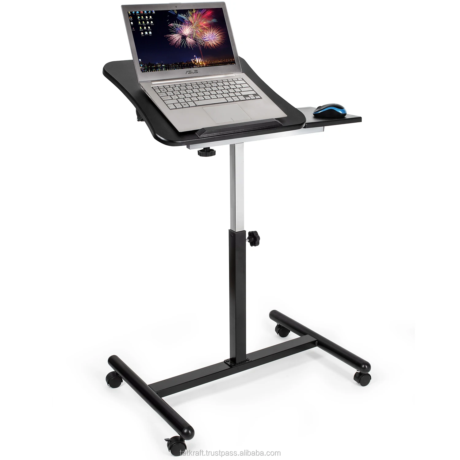 Tatkraft Vanessa Adjustable Laptop Table Stand Desk Cart With