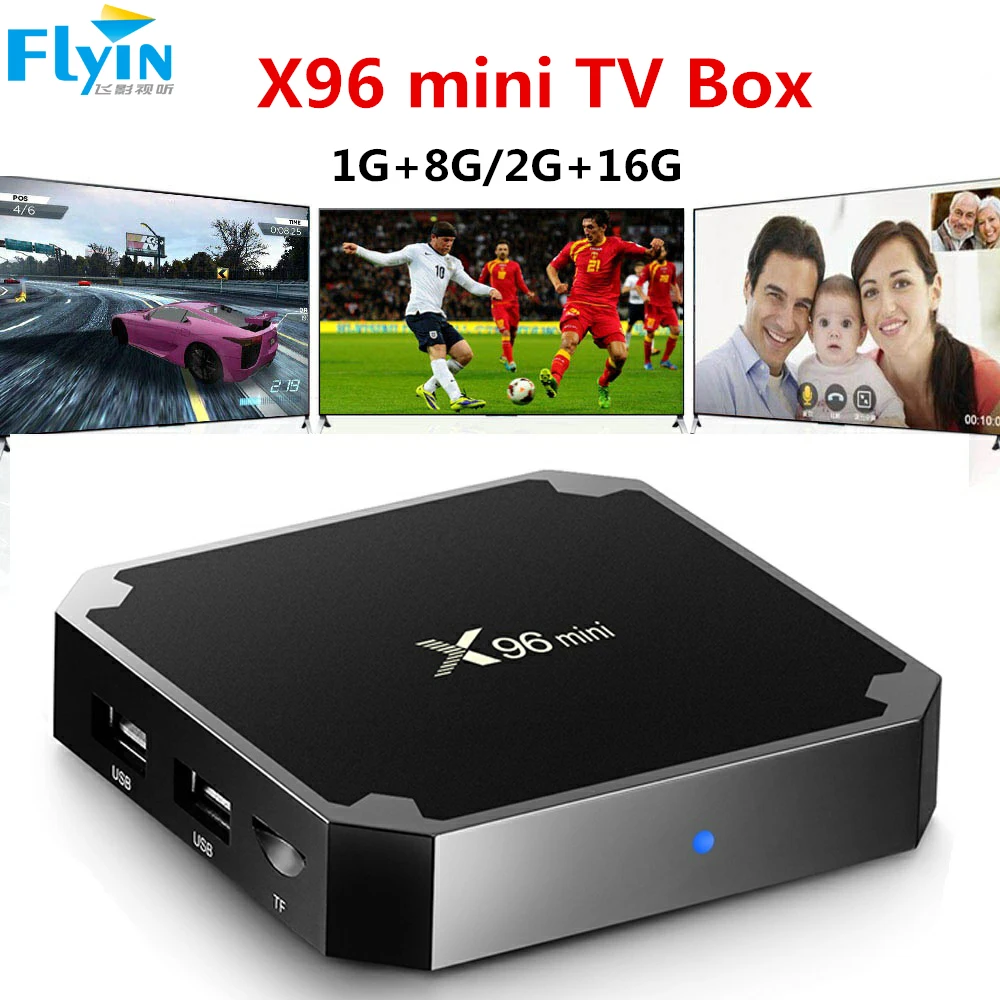 

X96 mini Android 7.1 Digital TV BOX 2GB 16GB WiFi Smart Media Player X96mini Set-top Box with IR Cable, N/a