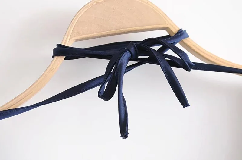  OEM ODM Clothing Woman Sexy See Through Navy Long Sleeve Deep V Neck BOHO Beach Dress