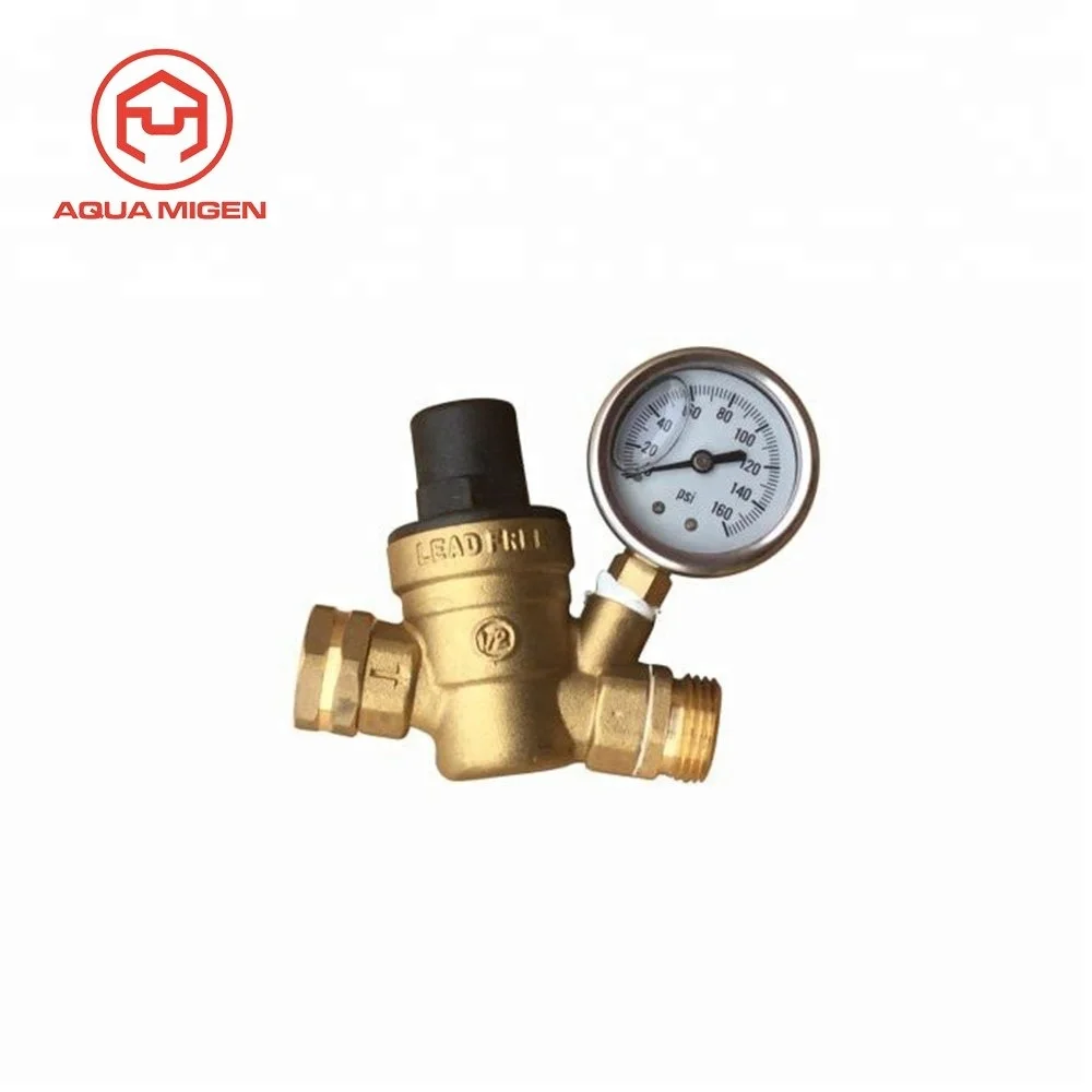 Rv Water Pressure Regulator Brass Adjustable Pressure Reducer Valve W