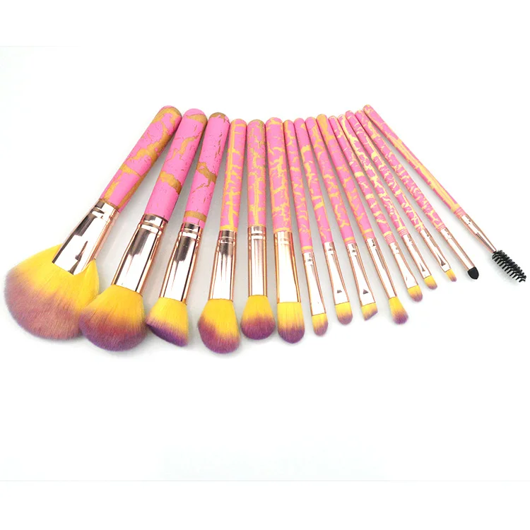 

private label wood kabuki makeup brush flawless 15 pcs makeup brush set wedding favors gifts