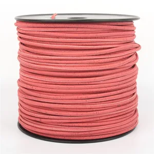 Natural cork 5mm round pink cork cord Portuguese cork wholesale jewelry supplies /Findings Cor-163