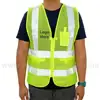 Mesh Cheap Safety Vest Jacket High Visibility Neon Green Net Type with Reflective Tape