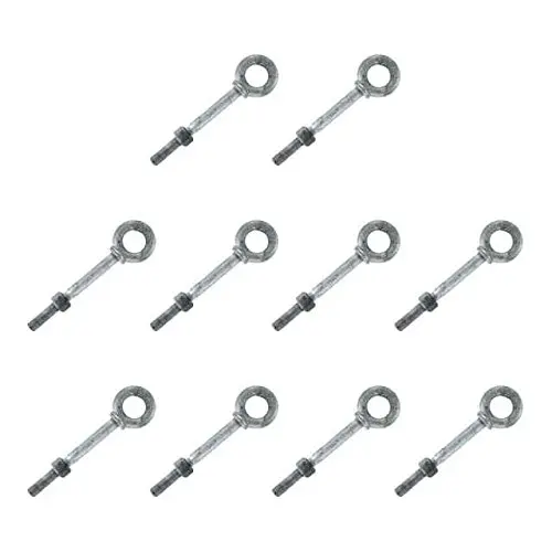 1//4-Inch-by-2-Inch Overall Length Forney 61360 Screw Eye Bolt Shoulder Hot Dipped Galvanized