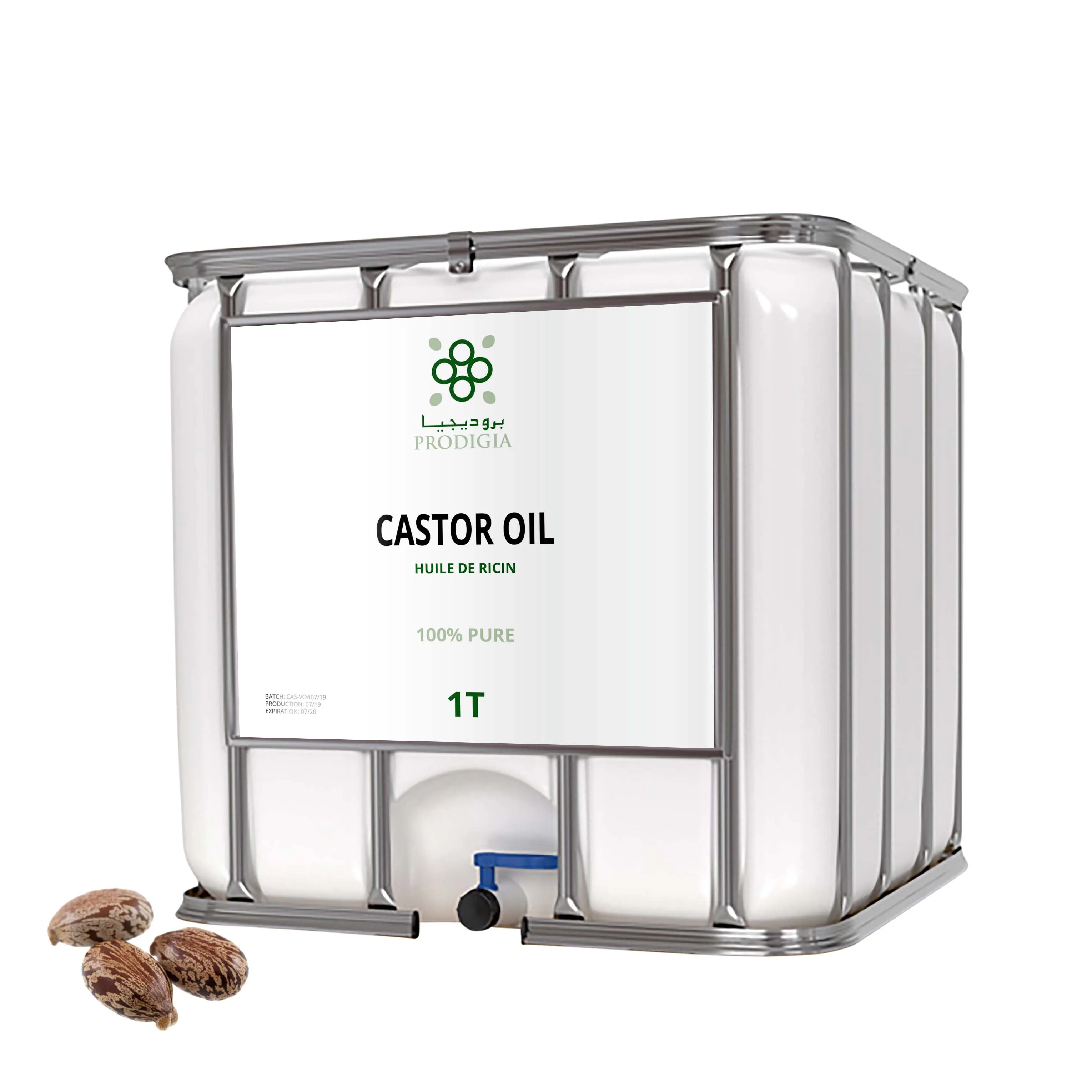 
Wholesale 100% Natural Castor Oil Cold Pressed Best Price 1L Bottle From Morocco 