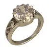 Fine Jewelry 925 Solid Sterling Silver Ring Engagement Wedding Cubic Zirconia Fit Jewelry