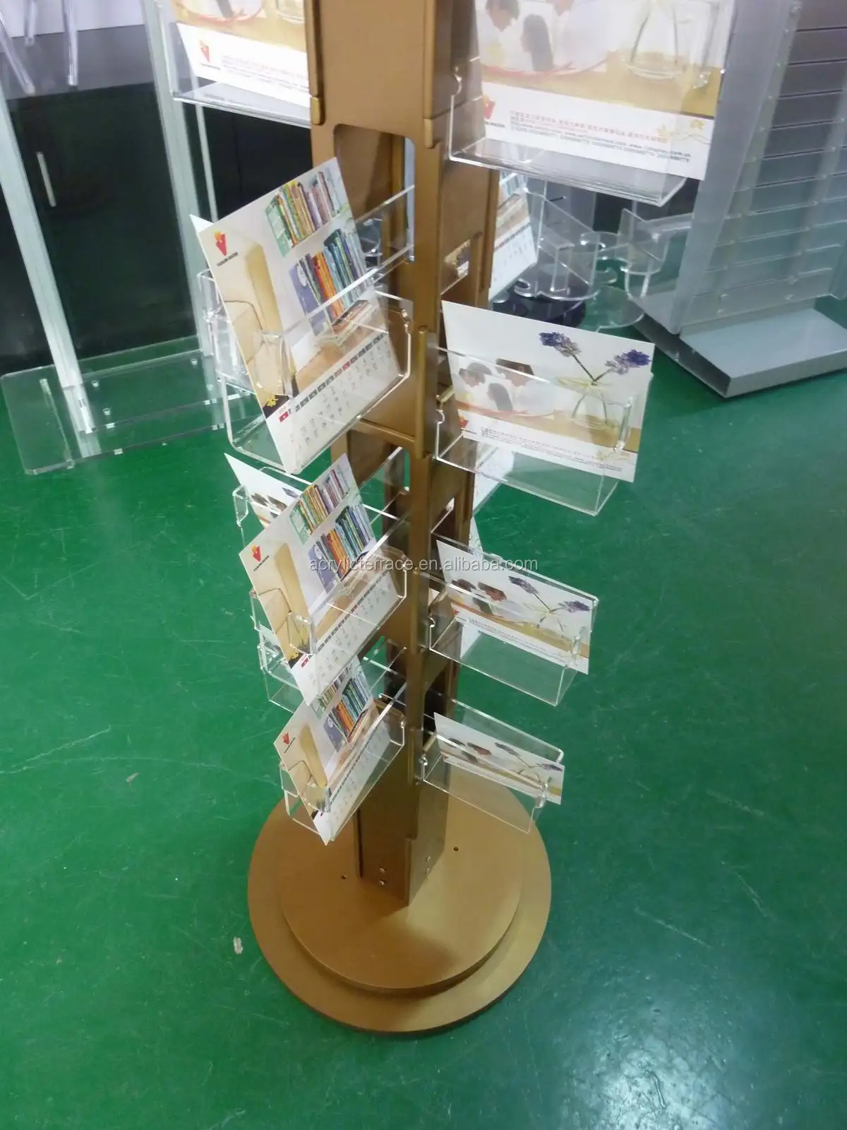 Greeting Card Acrylic Floor Display Rack Spinner Rotating Display Buy