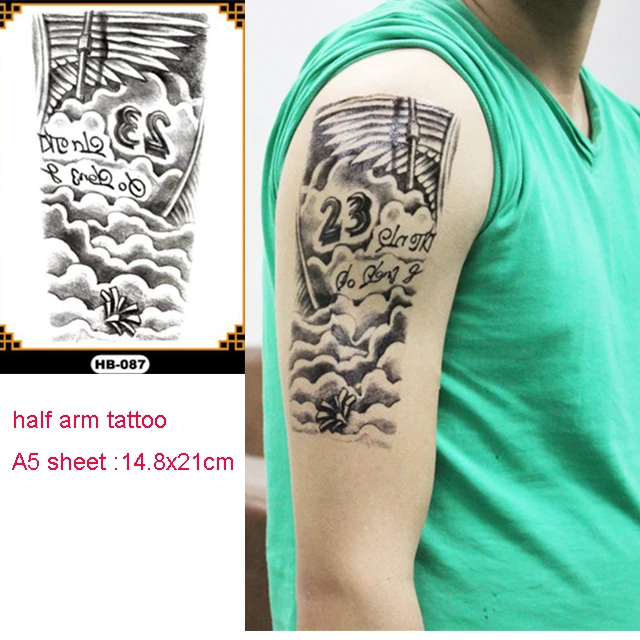 Full back and full arm slevee temporary tattoo sticker with stock designs