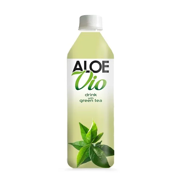 500ml oem aloe vera green tea juice vio brand