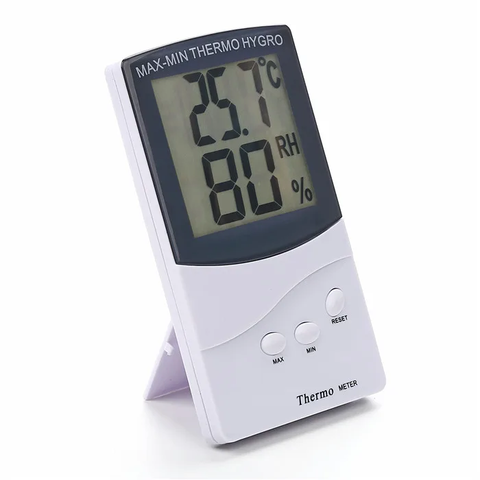 

Super LCD digit display Temperature humidity Max Min Indoor Hydroponics Electronic Digital Thermometer Hygrometer, White