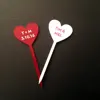 Customizable Candy Heart Cupcake Toppers Personalized Laser Cut Acrylic Food Picks