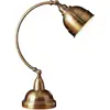 Polished brass desk lamp, metal reading light, room task lamp