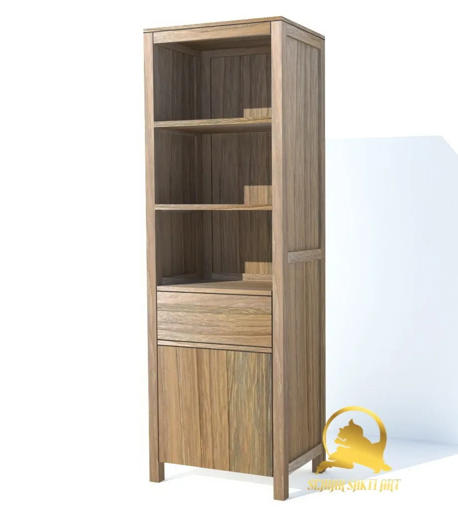 Solid Wooden Teak Small Bookcase Bookshelf Furniture Indonesia