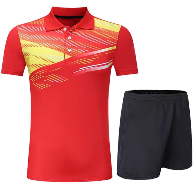 red badminton jersey