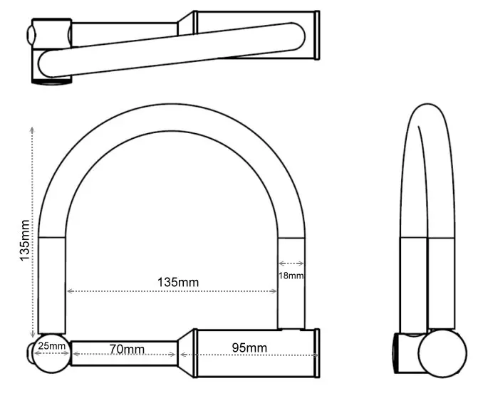 
Motorcycle Accessories Anti-theft lock high security U lock 