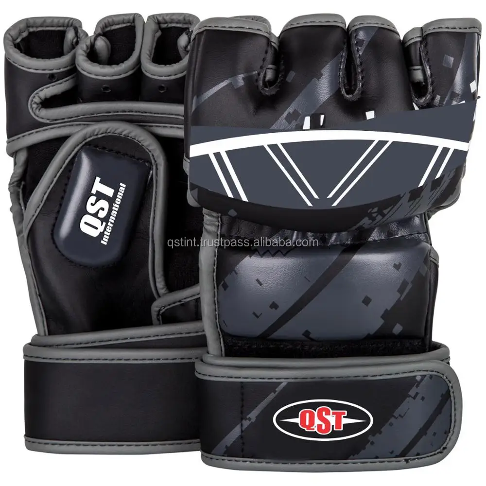 White Leather Ufc Mma Grappling Gloves For Best Fight Training Boxing