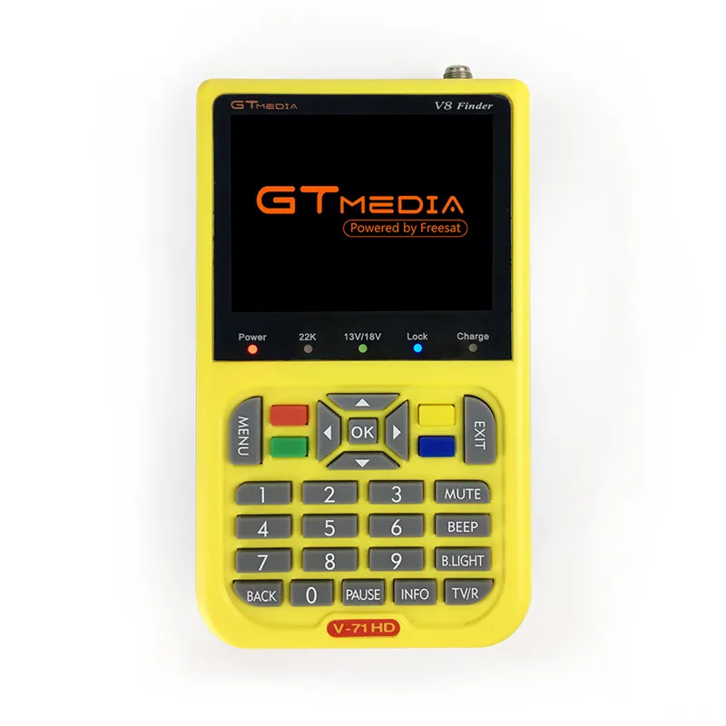 High Quality Professional GTMeida V8 Fnder 1080p Satellite Signal Finder Meter with 3.5 inch color Screen DVB-S2 Decoder