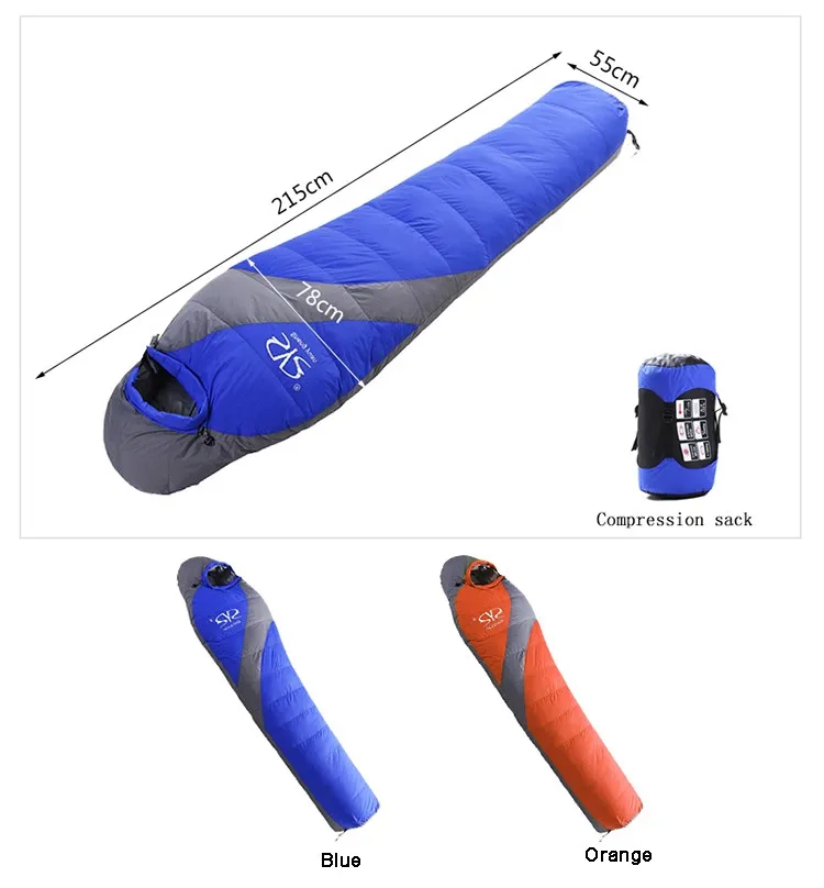 Wholesale 1600g Filling Duck Down Sleeping Bags For Cold Weather Buy