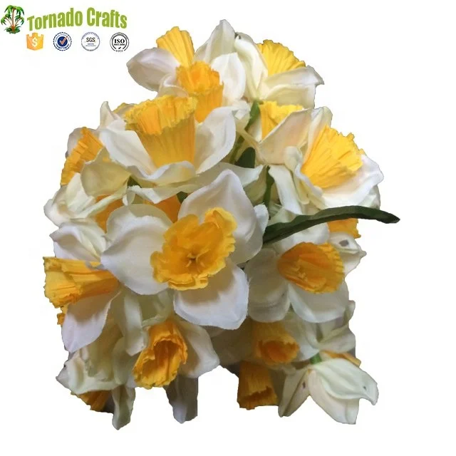 Artificial Flower Daffodil Flower Pu Flower For Home And Garden Wedding