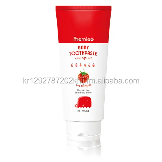 
2017 new products natural korean Home use Sensitive Teeth baby strawberry Toothpaste 
