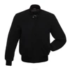 Black Complete Wool Letterman Varsity Jacket