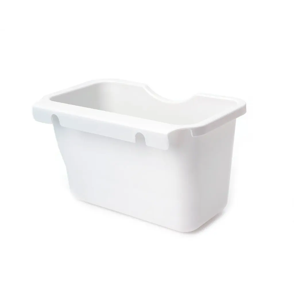 Onpiece Creative Plastic Kitchen Door Basket Wastebaskets Multifuctional Hanging Trash Can Waste Bins Deskside Recycling Garbage Bowls Can Containers (White)