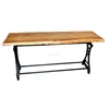 Loft Industrial Live Edge Console Table Modern Solid Slab Acacia Wood Live Edge Console Table Modern Live Edge Console Table