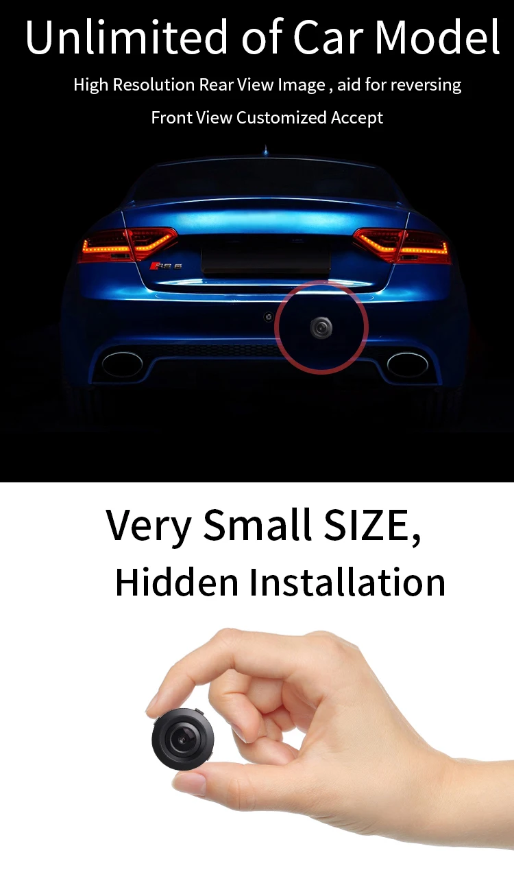 Car Back Up Hidden Camera,Rear View Reverse Camera,22.5mm Wide Angle