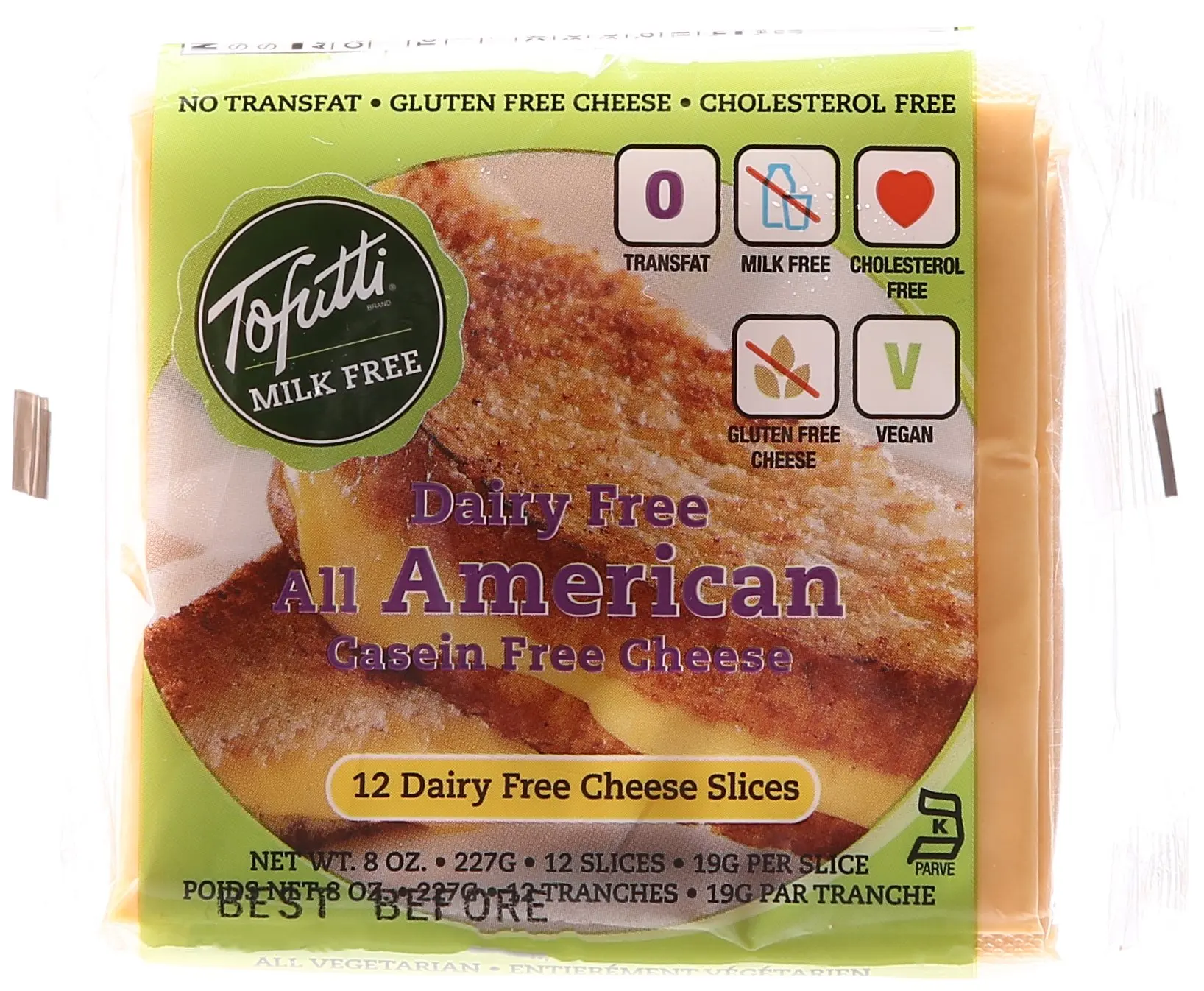 Tofutti, Soy Cheese Slices, American Flavor, 12 Slices, 8 oz