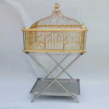 metal bird cage with stand