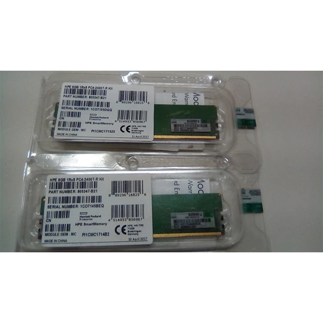 

805347-B21 HPE 8GB (1x8GB) Single Rank x8 DDR4-2400 Registered Memory Ram Kit smart memory