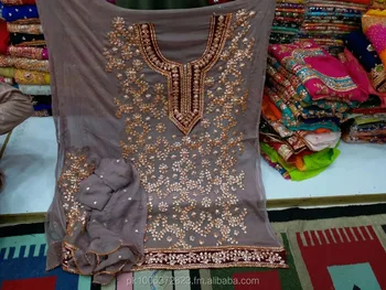 Multani Hand Made Full Gota Jall Shit 2pc Pure Crinkak Chiffon Suit ...