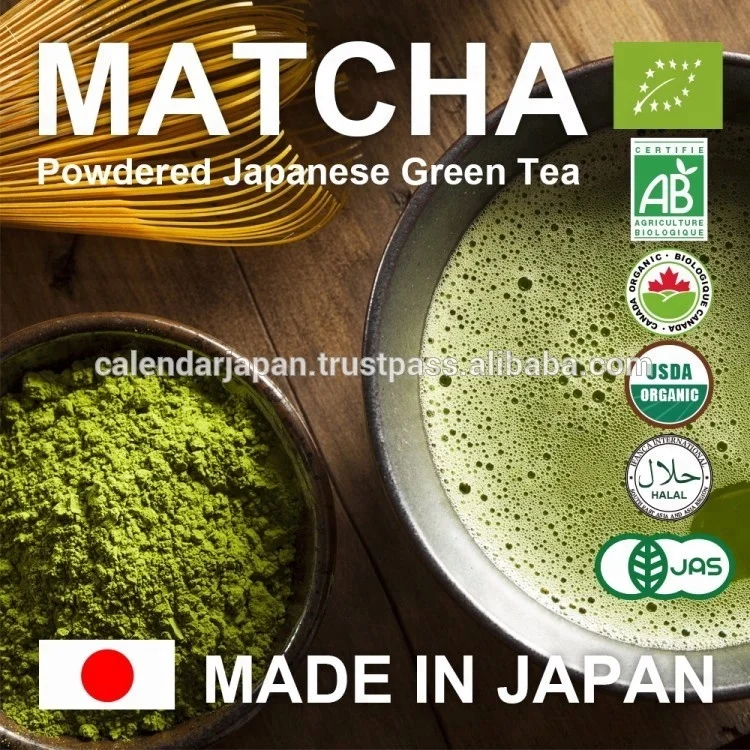 
Powdered matcha natural green tea made in Japan 