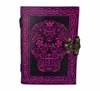 Celtic Book Of Shadow Leather Journal Note Book Pink With Black Color Day Of Dead Journal Dairy