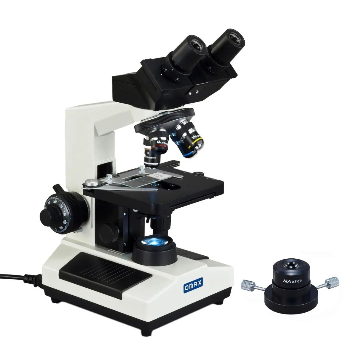 OMAX 40X-2000X Binocular Dry Darkfield Compound Biological Microscope with Replaceable LED Light